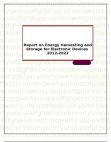 Report on Energy Harvesting and Storage for Electronic Devices 2012-2022