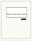 Report on Indian Tractor Industry