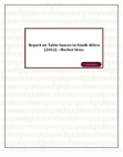 Report on Table Sauces in South Africa (2012) - Market Sizes