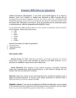 Common MBA Interview Questions