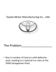 Toyota Motor Manufacturing USA: Case Analysis