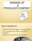 Winding Up and Producer Company