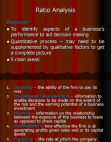 Ratio Analysis