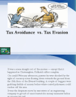 Tax Avoidance & Tax Evasion