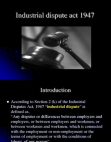 Industrial dispute act