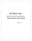 IS Plan for Maruti Finance Department