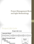 Project Management Model & Agile Methodology