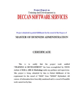 Training & Development MBA HR & Marketing Project