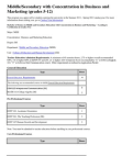 Middle-Secondary With Concentration in Business and Marketing