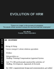 Evolution of Human Resource Management