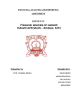 Financial analysis of Cement Industry