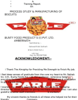 Project report on Parle-g Biscuits