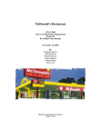 operation management of Macdonald