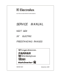 Frigidaire 30 Inch Freestanding Electric Ranges 2001 Service Manual