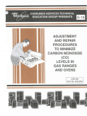 Whirlpool G-18 Adjustment and Repair Procedures to Minimize Carbon Monoxide CO Levels In Gas Ranges and Ovens