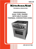 KitchenAid Professional Dual Fuel Range with Self-Cleaning Thermal Convection Oven KAC-29