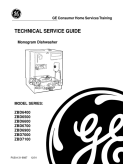 GE ZBD Monogram Dishwasher Technical Service Guide