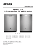 Sears Kenmore Elite 2013 Stainless Steel Tall Tub Dishwasher Service Manual