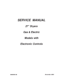 Frigidaire 27 inch Dryers Gas and Electric Electronic Controls Service Manual