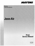 Maytag Jenn-Air Dryer Repair Service Manual