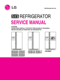 LG 25.2 cu. ft. TV Side By Side Refrigerator with FM Stereo Service Manual