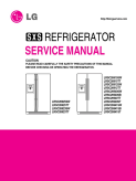 LG 25.9 cu. ft. Side By Side Refrigerator Service Manual LRSC26925xx