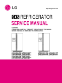 LG 25.5 cu. ft. Side By Side Refrigerator Service Manual LRSC26920xx