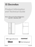 Frigidaire Refrigerator Product Information and Technical Guide SxS & TM Service Manual 5995540384