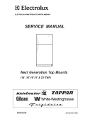 Frigidaire Refrigerator TM 2000 Next Generation Top Mount Service Manual