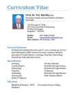 Prof. Dr. N. S. Murthy's CV