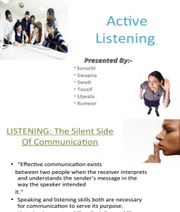 Listening Skills  on Final Active Listening Ppt