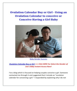 Ovulation Calendar  Girl on Ovulation Calendar Boy Or Girl   Using An Ovulation Calendar To