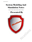 System Modeling & Simulation Notes