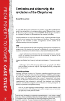 Territories and citizenship: The revolution of the Chiquitanos