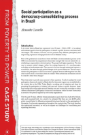 Social Participation as a Democracy-Consolidating Process in Brazil