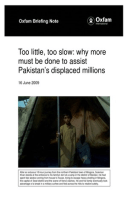 Too Little, Too Slow: Why more must be done to assist Pakistan’s displaced millions