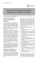 Domestic and Refugee Camp Waste Management Collection and Disposal