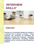 interview skills