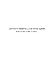 A study on Performance of the equity balanced fund in inda