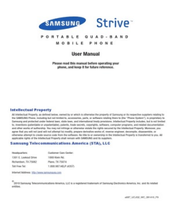 Samsung Strive Manual SGH-A687ATT-EUM
