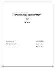 Training and development at nokia