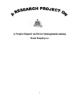Project Report on Stress Management 