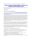 Timeless Software Limited (8028) - Financial and Strategic SWOT Analysis Review