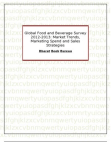 Global Food and Beverage Survey 2012-2013: Market Trends, Marketing Spend and Sales Strategies