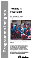 Nothing is Impossible: The Raising Her Voice programme in Nepal