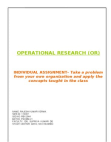 Operation Research