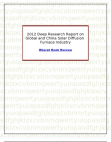 2012 Deep Research Report on Global and China Solar Diffusion Furnace Industry