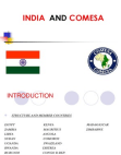 PROJECT ON TRADE RELATIONS BETWEEN INDIA AND COMESA